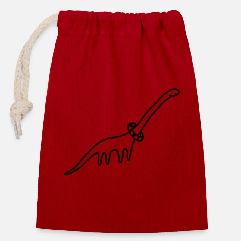 RoarSomeShirt - Verschließbarer Geschenkbeutel aus Baumwolle (14x20cm) - Rot