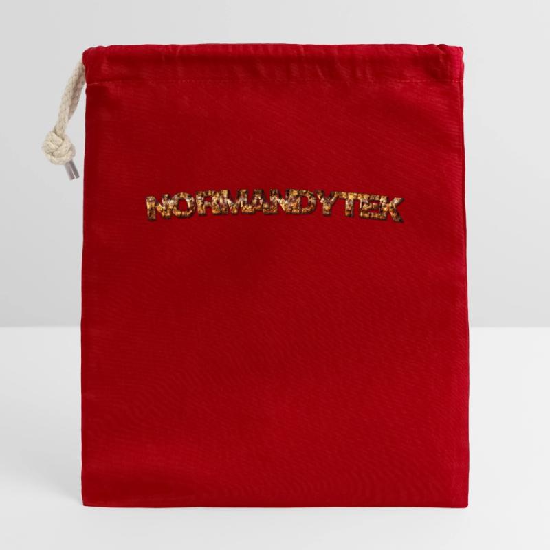 Normandytek script Closable cotton gift bag (14x20cm)