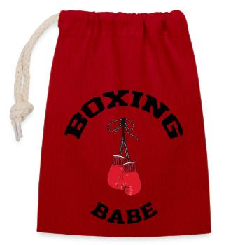 I can't I have BEST-SELLING 🌟🌟 BOXING - Closable cotton gift bag (14x20cm) - red - Front