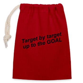 Goals Life Goals Willpower Mindset - Closable cotton gift bag (14x20cm) - red - Front