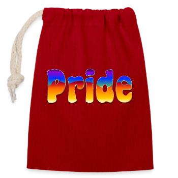 Pride - Verschließbarer Geschenkbeutel aus Baumwolle (14x20cm) - Rot - Vorne