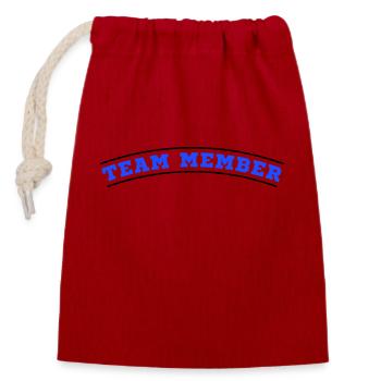 Team Member Design - Closable cotton gift bag (14x20cm) - red - Front