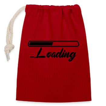 Loading - Closable cotton gift bag (14x20cm) - red - Front