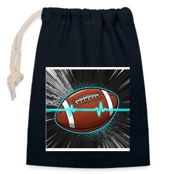 Touchdown! Die Faszination des American Football - Verschließbarer Geschenkbeutel aus Baumwolle (14x20cm) - Navy - Vorne