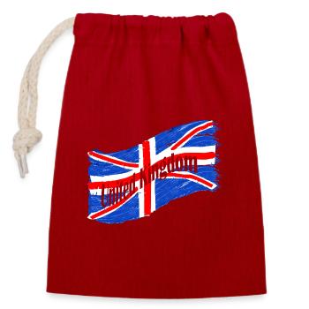 England Flag - Closable cotton gift bag (14x20cm) - red - Front