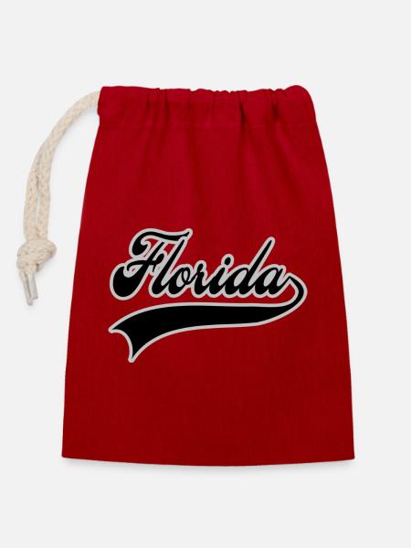 florida - Verschließbarer Geschenkbeutel aus Baumwolle (14x20cm) - Rot