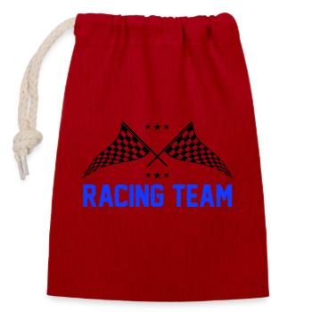 Racing Team 0 - Closable cotton gift bag (14x20cm) - red - Front