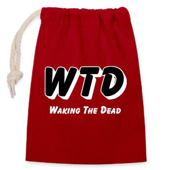 WTD - Waking the Dead - Closable cotton gift bag (14x20cm) - red - Front