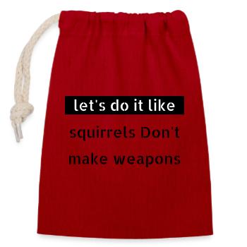 Citations Drôles Blagues Geek Hippie Festival - Sac cadeau en coton avec cordon (14 x 20 cm) - rouge - Devant