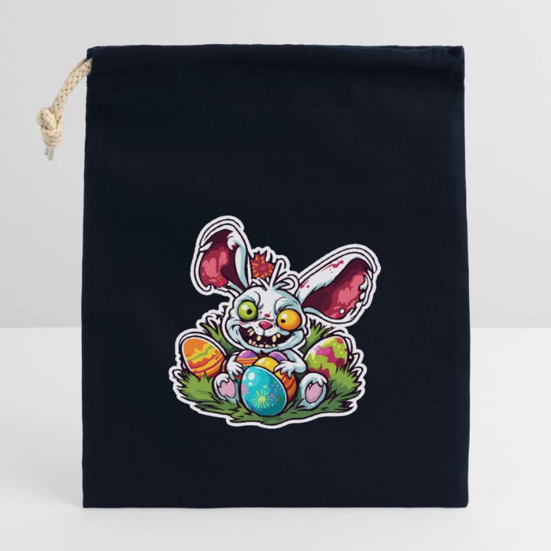 Easter Bunny / Easter / Eggs / Holidays / Easter Closable cotton gift bag (14x20cm)