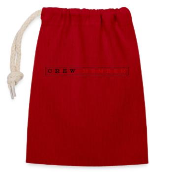 Crew Member - Closable cotton gift bag (14x20cm) - red - Front