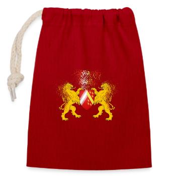 T-shirt Alsace Lions Blason Omega - Sac cadeau en coton avec cordon (14 x 20 cm) - rouge - Devant
