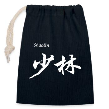 SHAOLIN - CHINA - MARTIAL ARTS KUNG FU - Verschließbarer Geschenkbeutel aus Baumwolle (14x20cm) - Navy - Vorne