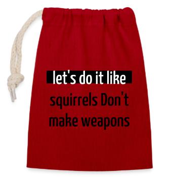 peace gift idea fun peace for paris bday - Closable cotton gift bag (14x20cm) - red - Front