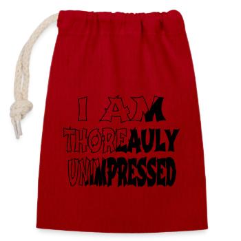 Author Interviews Quote Bookish Quotes Gift - Closable cotton gift bag (14x20cm) - red - Front