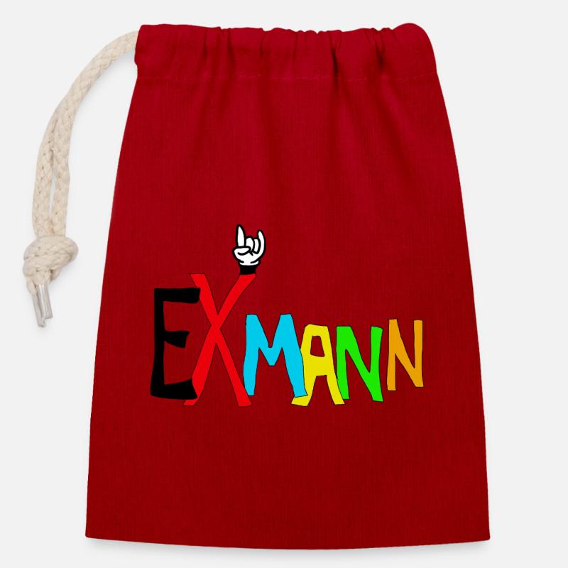 exmann - Verschließbarer Geschenkbeutel aus Baumwolle (14x20cm) - Rot