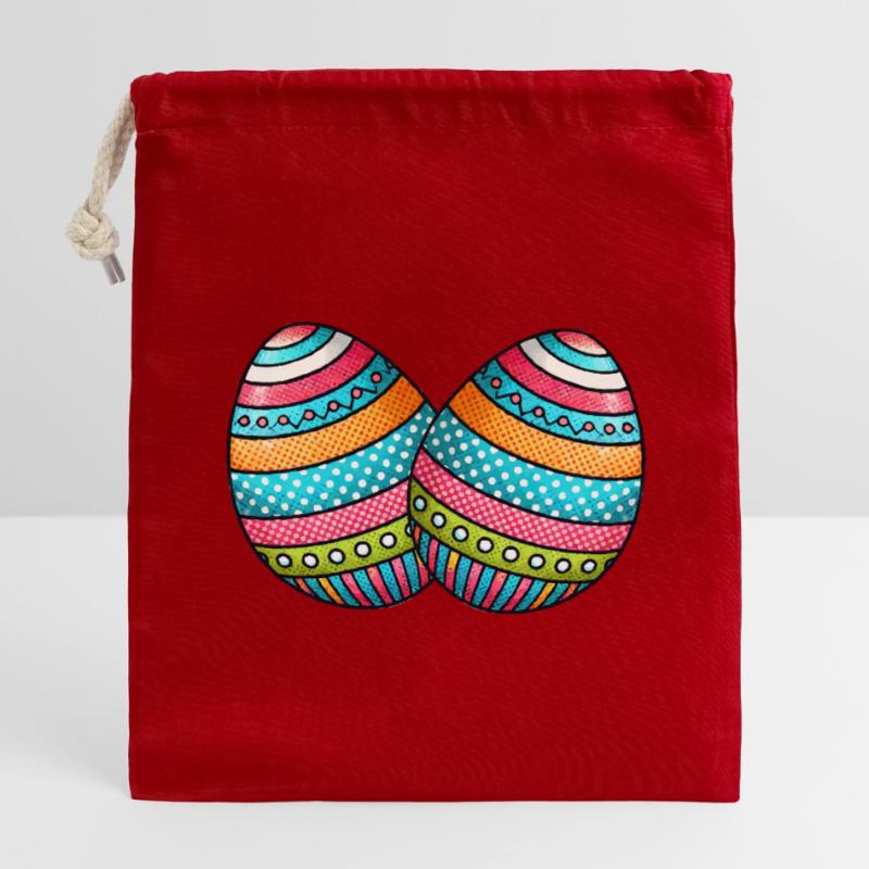 Egg Easter Egg 2 Closable cotton gift bag (14x20cm)