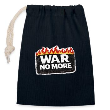 War No More – Sticker Peace & Humanity - Closable cotton gift bag (14x20cm) - navy - Front