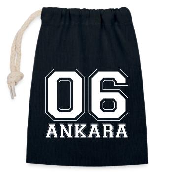 06 ANKARA LA BEBE BURASI ANGARA - Closable cotton gift bag (14x20cm) - navy - Front