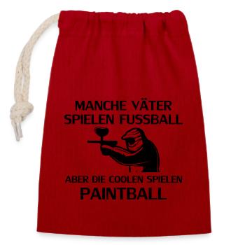 Paintball Airsoft - Verschließbarer Geschenkbeutel aus Baumwolle (14x20cm) - Rot - Vorne