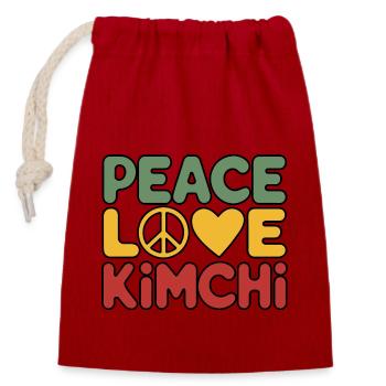 Pour tous les amateurs de kimchi - Sac cadeau en coton avec cordon (14 x 20 cm) - rouge - Devant