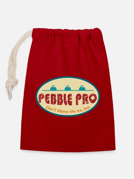 Pebble Pro - Verschließbarer Geschenkbeutel aus Baumwolle (14x20cm) - Rot