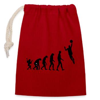 Basketball / Basketball / Basktet-Ball / Sports - Closable cotton gift bag (14x20cm) - red - Front
