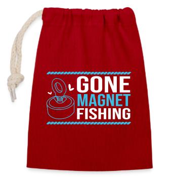 Magnet Fishing Fishing Magnet Angler - Sac cadeau en coton avec cordon (14 x 20 cm) - rouge - Devant
