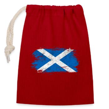 Scotland vintage flag - Closable cotton gift bag (14x20cm) - red - Front