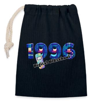1996 – Anciennement Digital Lifestyle - Sac cadeau en coton avec cordon (14 x 20 cm) - bleu marine - Devant