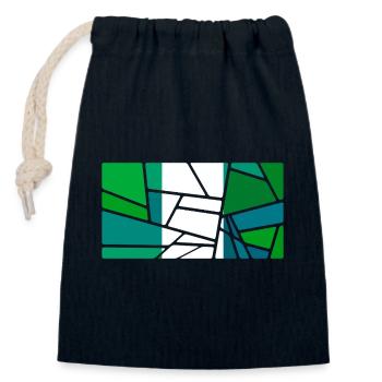 Flagge Nigeria - Verschließbarer Geschenkbeutel aus Baumwolle (14x20cm) - Navy - Vorne
