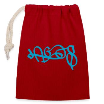 Abstrait Lagos Graffiti Design - Sac cadeau en coton avec cordon (14 x 20 cm) - rouge - Devant