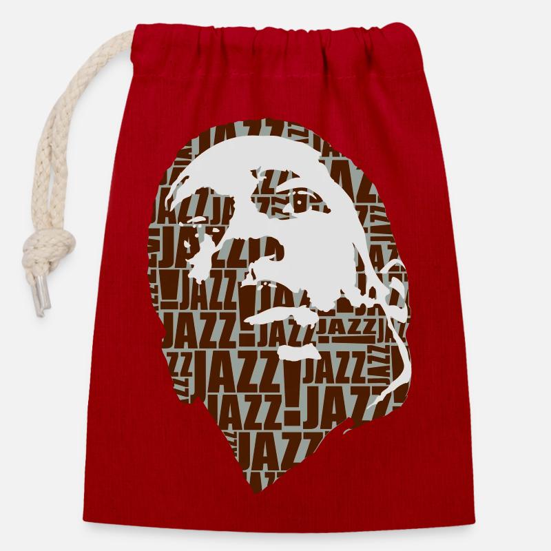 Jazz only flex - Closable cotton gift bag (14x20cm) - red