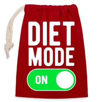 Mode diète sur la nutrition de la salle de sport - Sac cadeau en coton avec cordon (14 x 20 cm) - rouge - Devant