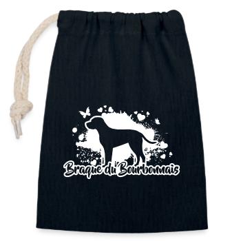 BRAQUE DU BOURBONNAIS Dogs Hunting Dogs Wilsigns - Closable cotton gift bag (14x20cm) - navy - Front