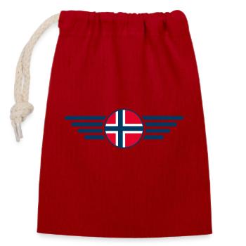Ich liebe Norwegen, Eleganz Stil Design T-Shirt - Verschließbarer Geschenkbeutel aus Baumwolle (14x20cm) - Rot - Vorne
