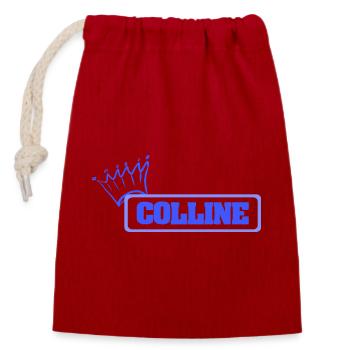 Sœur Colline - Sac cadeau en coton avec cordon (14 x 20 cm) - rouge - Devant