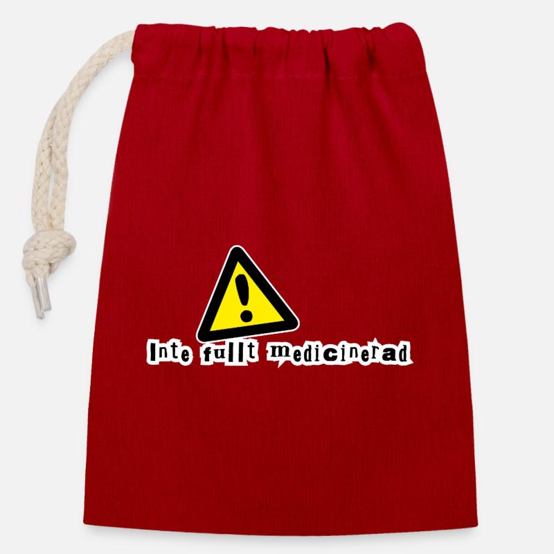 Not fully medicated - Closable cotton gift bag (14x20cm) - red