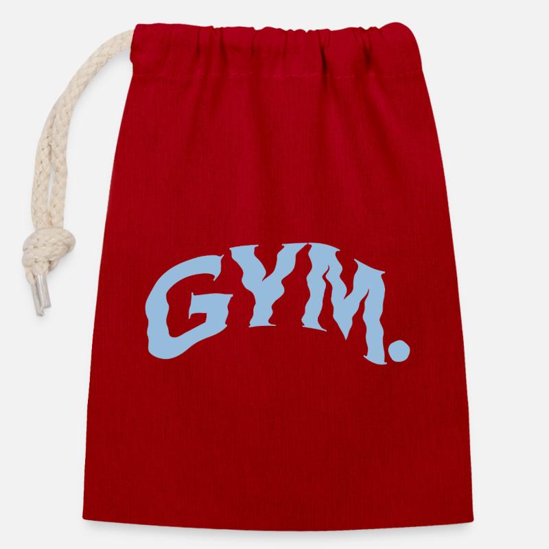 BASIQ - Closable cotton gift bag (14x20cm) - red