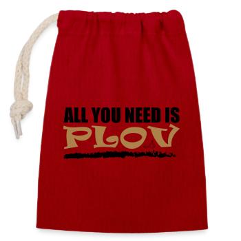 All you need is Plov - Sac cadeau en coton avec cordon (14 x 20 cm) - rouge - Devant