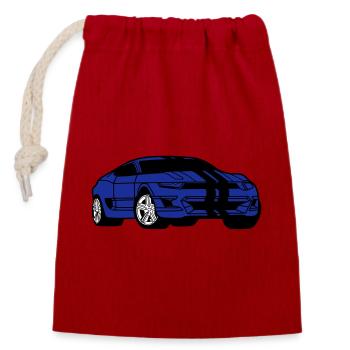 Sportwagen - Sportauto - Coupé - Verschließbarer Geschenkbeutel aus Baumwolle (14x20cm) - Rot - Vorne