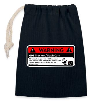 Dash Cam GPS Alert - Closable cotton gift bag (14x20cm) - navy - Front