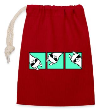 Lama Cool Looking Sunglasses Trio Friends Team - Closable cotton gift bag (14x20cm) - red - Front