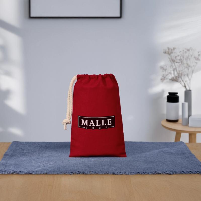 Malle 2026 Vacances à Majorque Sac cadeau en coton avec cordon (14 x 20 cm)
