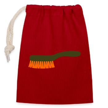 Mushroom Brush Tool Collector - Closable cotton gift bag (14x20cm) - red - Front