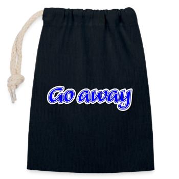 Go away Claim - Vectorgraphic - Closable cotton gift bag (14x20cm) - navy - Front