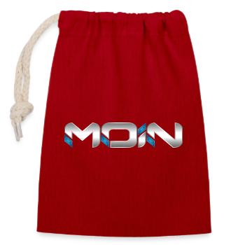 Hello - Closable cotton gift bag (14x20cm) - red - Front