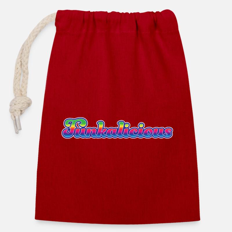 Funkalicious - Closable cotton gift bag (14x20cm) - red
