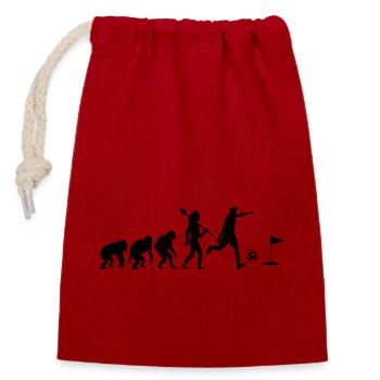 Footgolf Evolution Foot Golf Jouer Footgolfeurs F - Sac cadeau en coton avec cordon (14 x 20 cm) - rouge - Devant