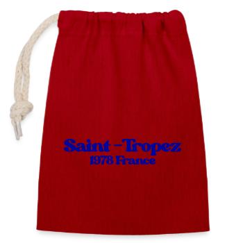 Saint Tropez - France - Cote d´Azur 1978 - Verschließbarer Geschenkbeutel aus Baumwolle (14x20cm) - Rot - Vorne